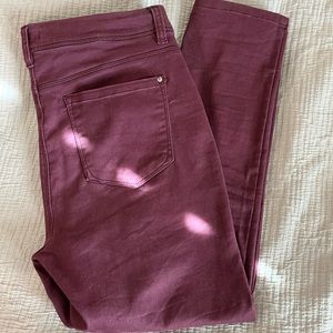 Curve appeal raspberry skinny jeans